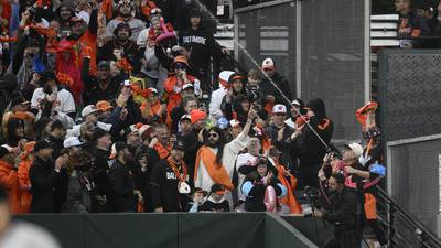 Orioles owner takes a turn in the Camden Yards 'Splash Zone' -- and the team quickly scores twice