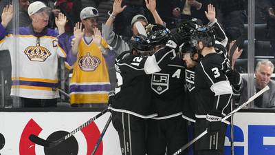 LA Kings rally late, finish 3rd in the Pacific Division with a 5-4 overtime victory over Chicago