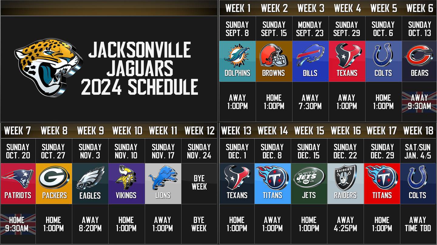 2024 Jacksonville Jaguars Schedule