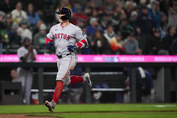 Tyler O'Neill homers for record-setting 5th straight opening day as Red Sox top Mariners 6-4