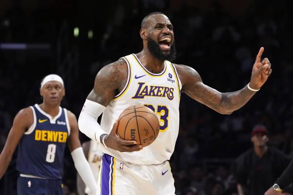 LeBron scores 30, and the Lakers avoid 1st-round elimination with a 119-108 win over champion Denver