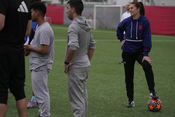 Carli Lloyd turns diplomat and takes a US message to kids in Greece