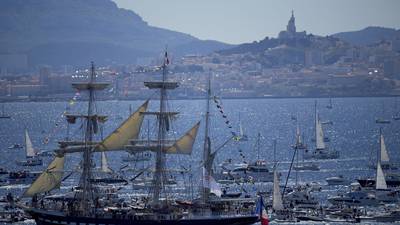 Olympic torch begins journey across France after festive welcome in port city of Marseille