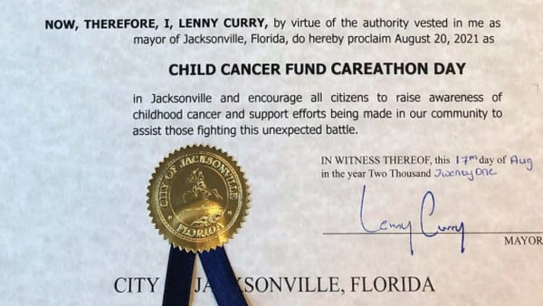 Jacksonville Mayor proclaims August 20th ‘Careathon Day’