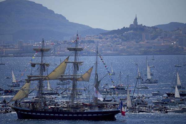 Olympic torch begins journey across France after festive welcome in port city of Marseille
